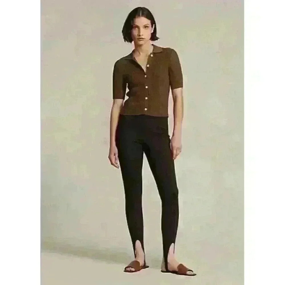 NEW! Polo Ralph Lauren Women's S Stirrup Stretch Side-Zip Legging NWT $298